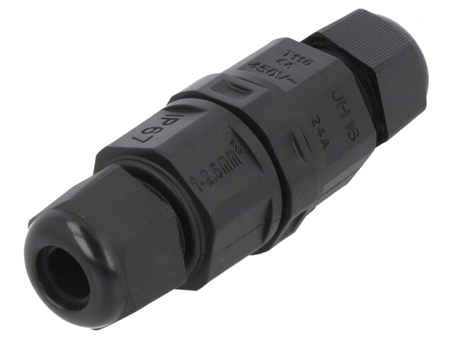Connector: AC-voeding; verbindingsstuk; 5A; IP67; 250V; banen: 2 Connector: AC-voeding; verbindingsstuk; 5A; IP67; 250V; banen: 2